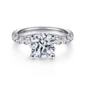 Ulani - 14K White Gold Round Diamond Engagement Ring