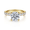 Ulani - 14K Yellow Gold Round Diamond Engagement Ring