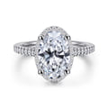 Camden - 14K White Gold Hidden Halo Oval Diamond Engagement Ring