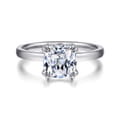 Paula - 14K White Gold Cushion Cut Diamond Engagement Ring