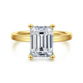 Paula - 14K Yellow Gold Emerald Cut Diamond Engagement Ring