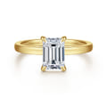 Paula - 14K Yellow Gold Emerald Cut Diamond Diamond Engagement Ring