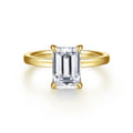 Paula - 14K Yellow Gold Emerald Cut Diamond Engagement Ring