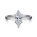 Paula - 14K White Gold Marquise Shape Diamond Engagement Ring