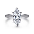 Paula - 14K White Gold Marquise Shape Diamond Engagement Ring
