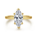 Paula - 14K Yellow Gold Marquise Shape Diamond Engagement Ring
