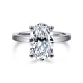 Paula - 14K White Gold Oval Diamond Engagement Ring