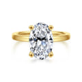 Paula - 14K Yellow Gold Oval Diamond Engagement Ring