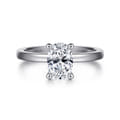 Paula - 14K White Gold Oval Diamond Engagement Ring