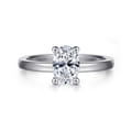 Paula - 14K White Gold Oval Diamond Engagement Ring