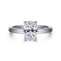 Paula - 14K White Gold Oval Diamond Engagement Ring