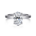 Paula - 14K White Gold Oval Diamond Engagement Ring