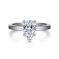 Paula - 14K White Gold Pear Shape Diamond Engagement Ring