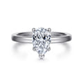 Paula - 14K White Gold Pear Shape Diamond Engagement Ring