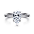 Paula - 14K White Gold Pear Shape Diamond Engagement Ring