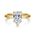 Paula - 14K Yellow Gold Pear Shape Diamond Engagement Ring