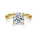Paula - 14K Yellow Gold Round Diamond Engagement Ring