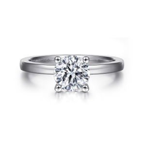 Paula - 14K White Gold Round Diamond Engagement Ring