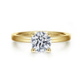 Paula - 14K Yellow Gold Round Diamond Engagement Ring