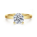 Paula - 14K Yellow Gold Round Diamond Engagement Ring