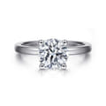 Paula - 14K White Gold Round Diamond Engagement Ring