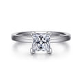 Paula - 14K White Gold Princess Cut Diamond Engagement Ring