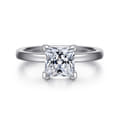 Paula - 14K White Gold Princess Cut Diamond Engagement Ring