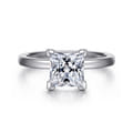 Paula - 14K White Gold Princess Cut Diamond Engagement Ring