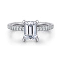 Broderick - 14K White Gold Emerald Cut Diamond Engagement Ring