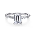 Broderick - 14K White Gold Emerald Cut Diamond Engagement Ring