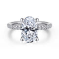Broderick - Platinum Oval Diamond Engagement Ring