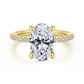 Broderick - 14K Yellow Gold Oval Diamond Engagement Ring