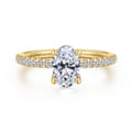 Broderick - 14K Yellow Gold Oval Diamond Engagement Ring