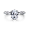 Broderick - 14K White Gold Oval Diamond Engagement Ring