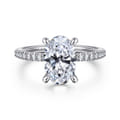 Broderick - 14K White Gold Oval Diamond Engagement Ring