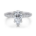 Broderick - 14K White Gold Pear Shape Diamond Engagement Ring