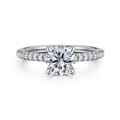 Broderick - 14K White Gold Round Diamond Engagement Ring