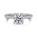 Broderick - 14K White Gold Round Diamond Engagement Ring