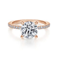 Broderick - 14K Rose Gold Round Diamond Engagement Ring