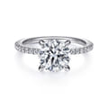Broderick - 14K White Gold Round Diamond Engagement Ring