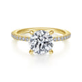 Broderick - 14K Yellow Gold Round Diamond Engagement Ring