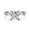 Broderick - 14K White Gold Princess Cut Diamond Engagement Ring