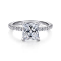 Broderick - 14K White Gold Princess cut Diamond Engagement Ring