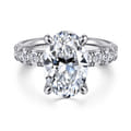 Broderick - 14K White Gold Oval Diamond Engagement Ring