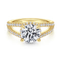 14K Yellow Gold Diamond Engagement Ring