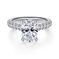 14K White Gold Diamond Engagement Ring