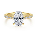 Charleston - 14K Yellow Gold Oval Diamond Engagement Ring