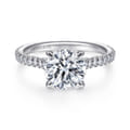 Charleston - 14K White Gold Round Diamond Engagement Ring