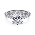 14K White Gold Diamond Engagement Ring