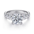 14K White Gold Diamond Engagement Ring